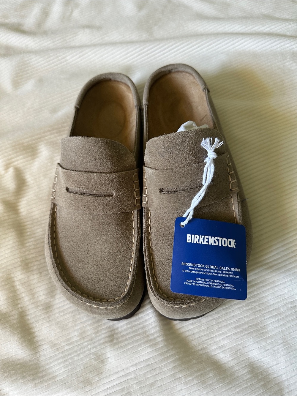 Birkenstock Naples Wrapped, size 38, Taupe (NEVER WORN)
